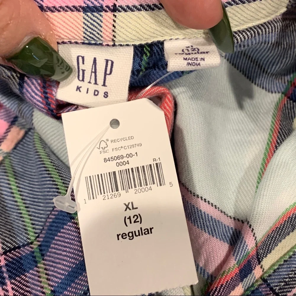 Gap Kids flannel dress NWT